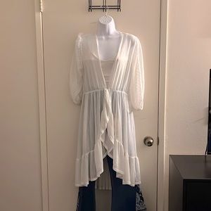Sheer boho kimono cover